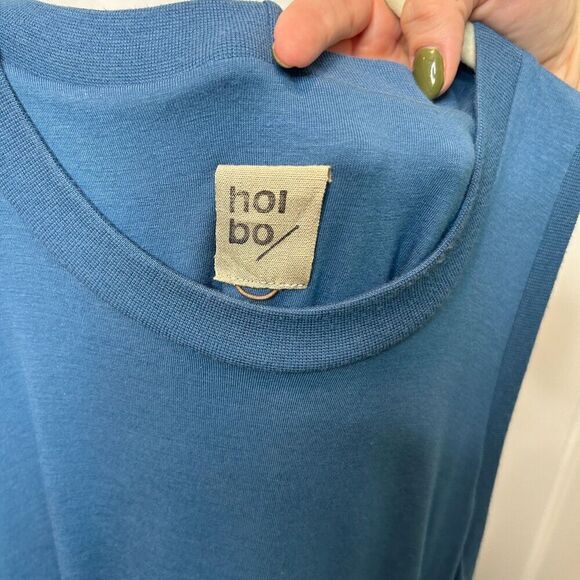 Hoi Bo Blue Sleeveless Maxi Swing Dress Size Medium - Picture 5 of 6